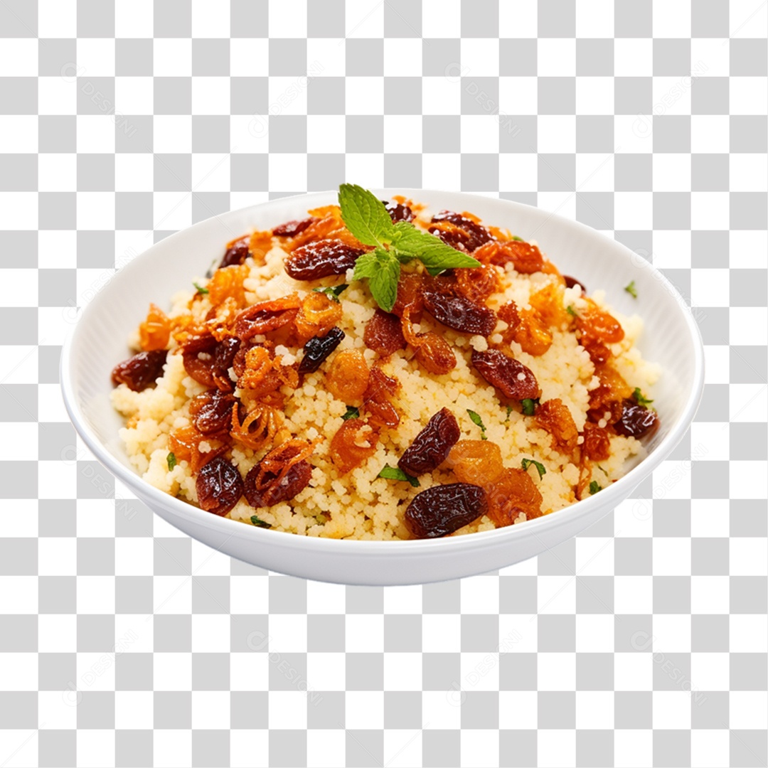 Prato com Farofa Porção PNG Transparente