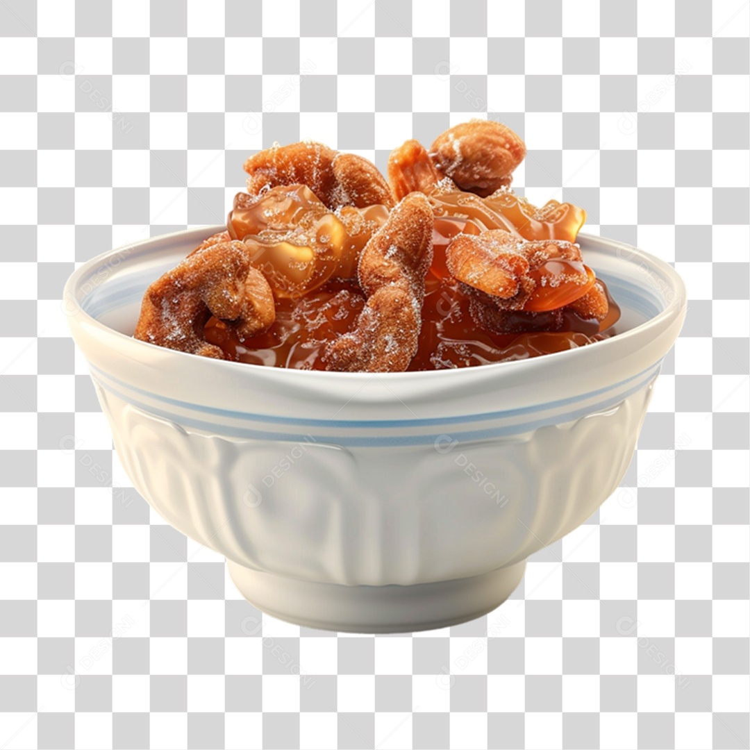 Doce de Caju em Tigela PNG Transparente