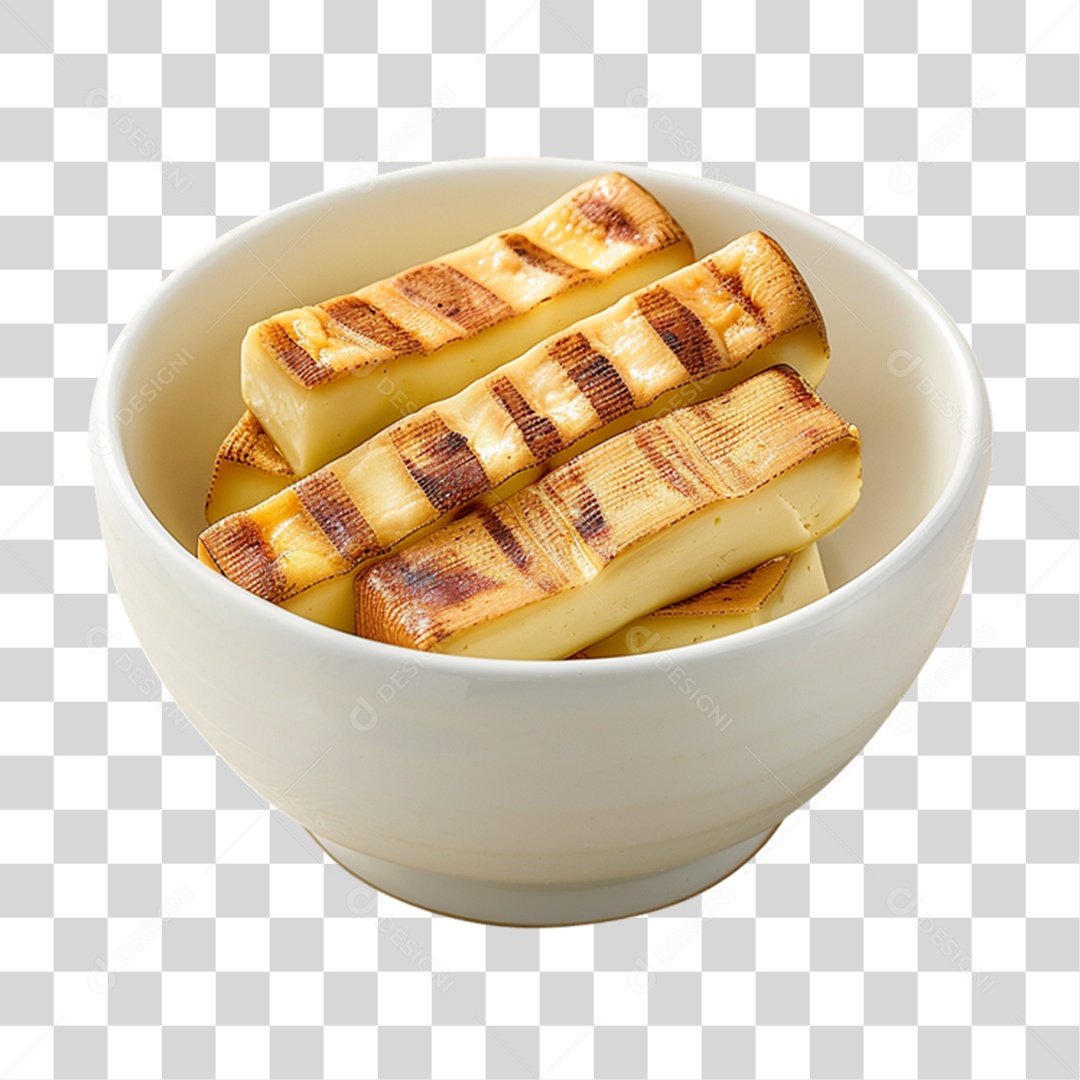 Porção de Queijo Coalho PNG Transparente