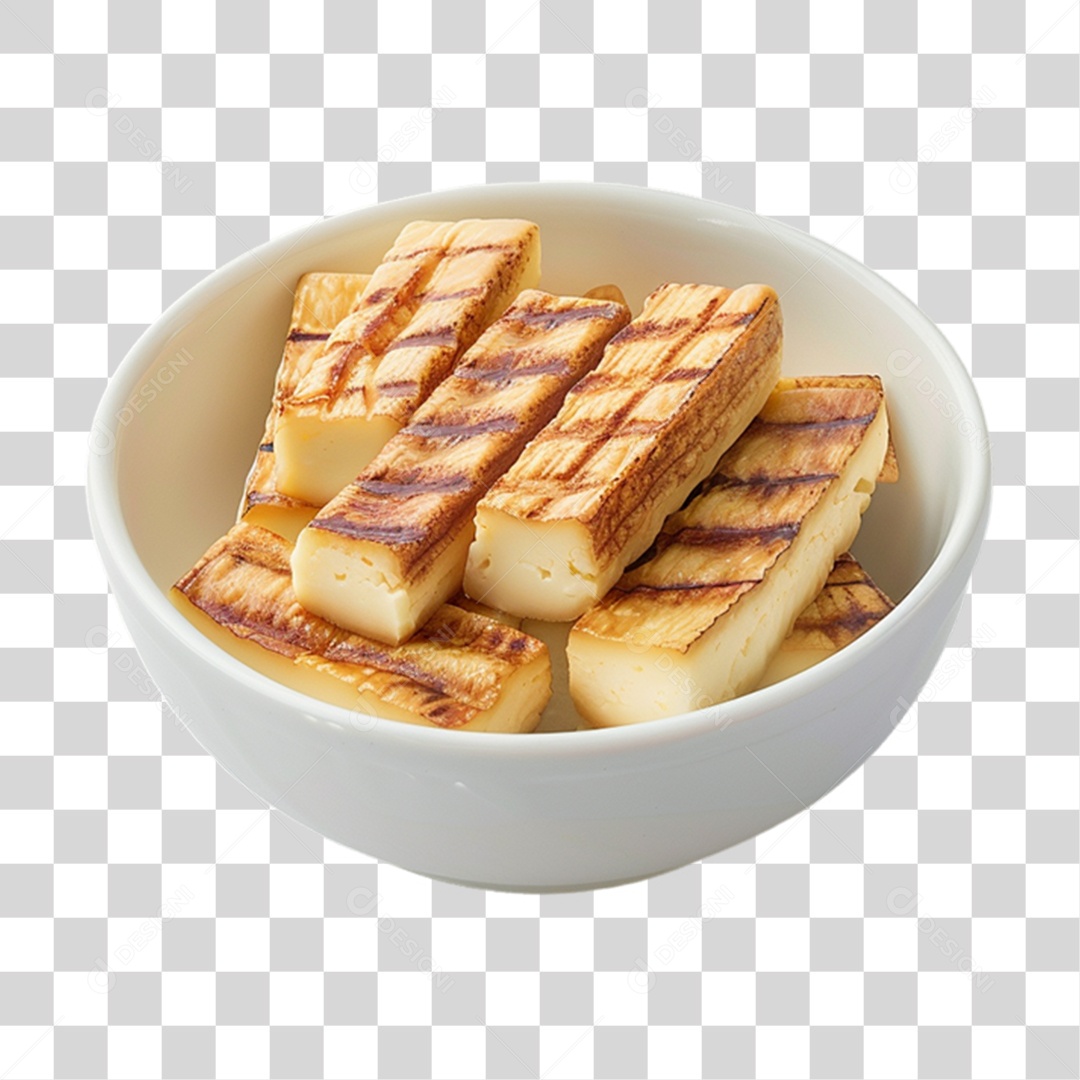 Porção de Queijo Coalho PNG Transparente