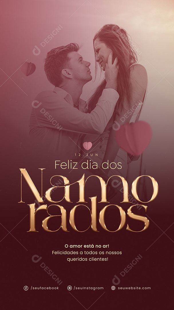 Story Dia dos Namorados 12 de Junho Social Media PSD Editável
