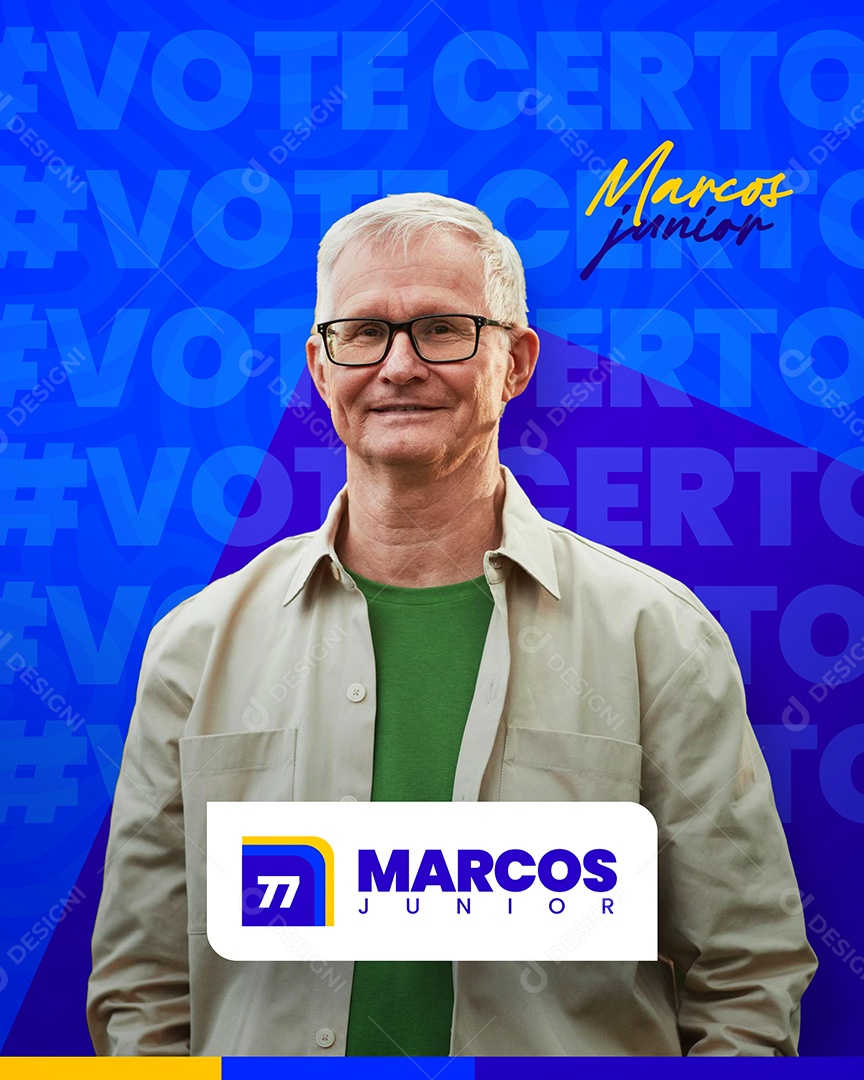 Campanha Eleitoral Política Eleição Vote Prefeito Vereador Social Media PSD Editável