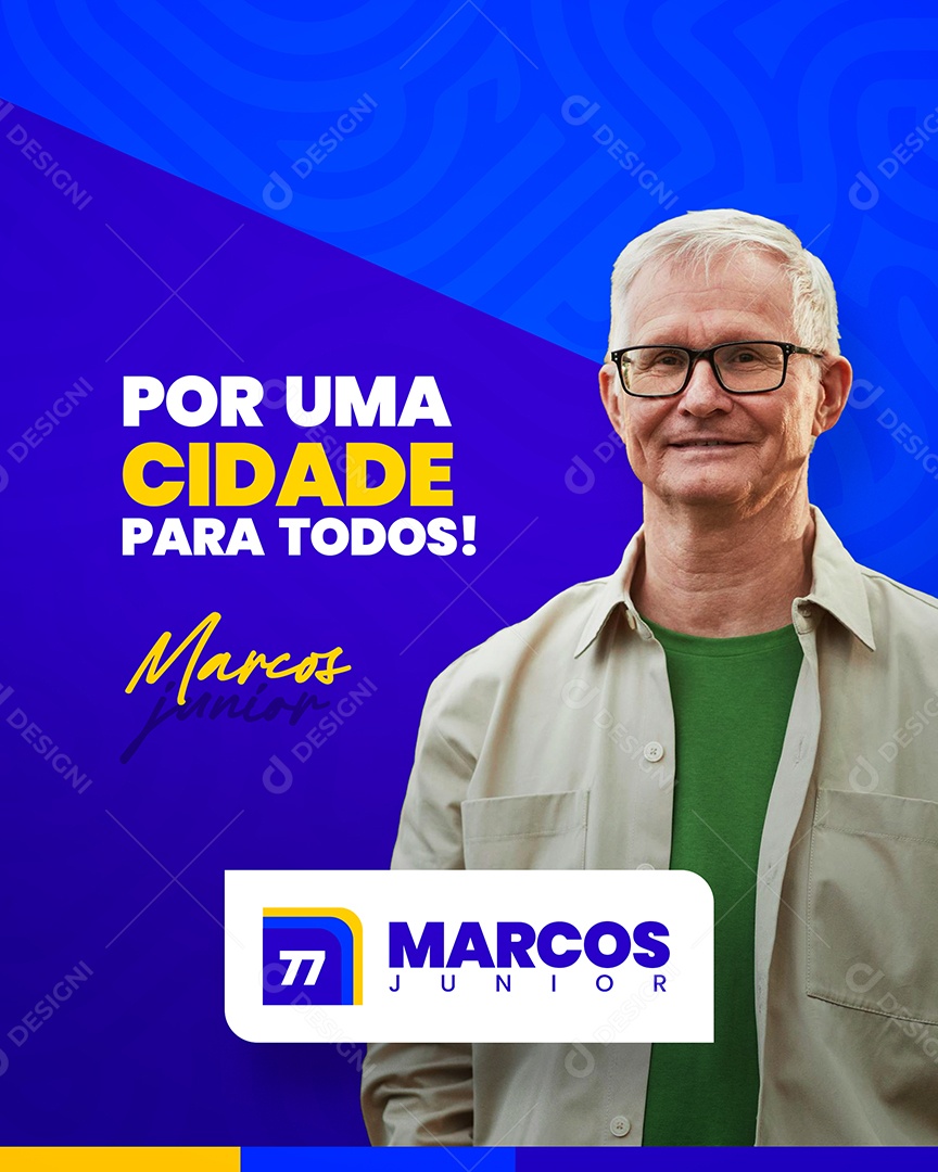 Campanha Eleitoral Política Eleição Cidade Prefeito Vereador Social Media PSD Editável