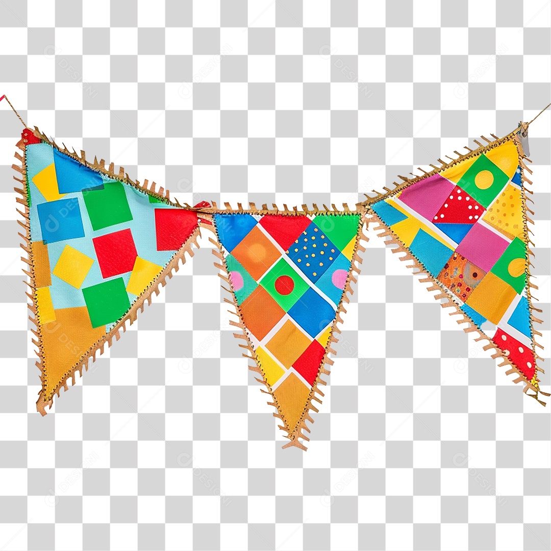 Bandeirinhas de Festa Junina PNG Transparente