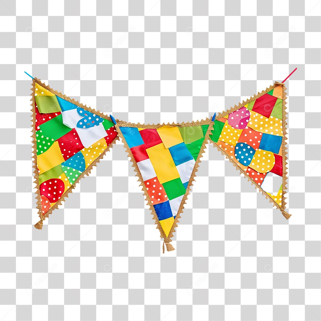 Bandeirinhas de Festa Junina PNG Transparente