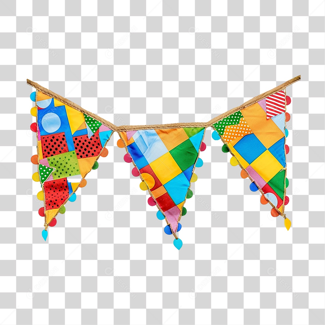 Bandeirinhas de Festa Junina PNG Transparente