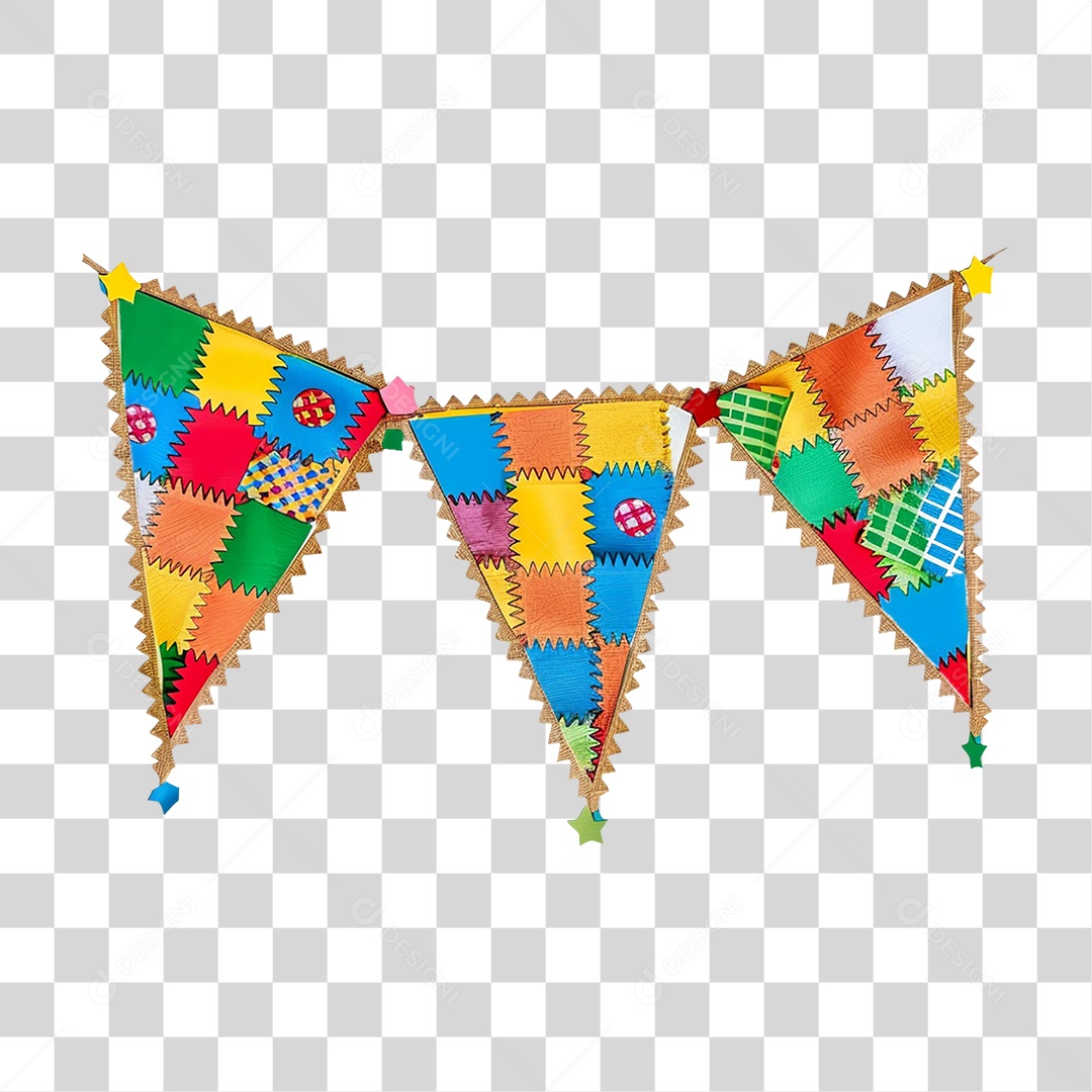 Bandeirinhas de Festa Junina PNG Transparente