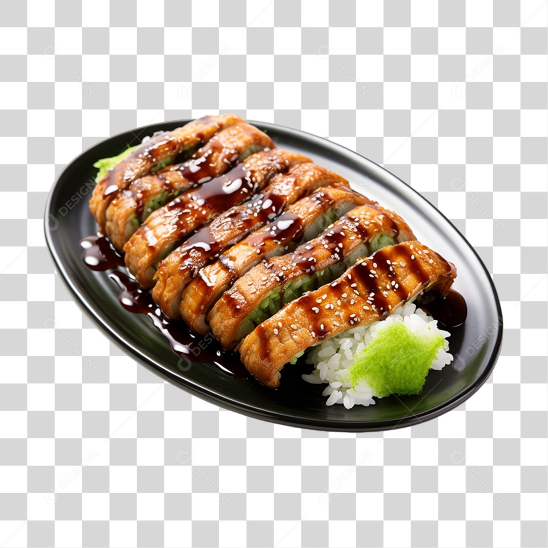 Kabayaki Peixe PNG Transparente