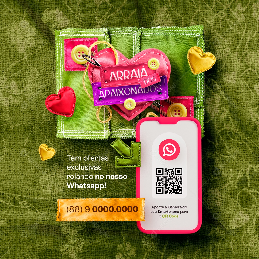 Arraiá dos Apaixonados tem Ofertas Exclusivas Social Media PSD Editável