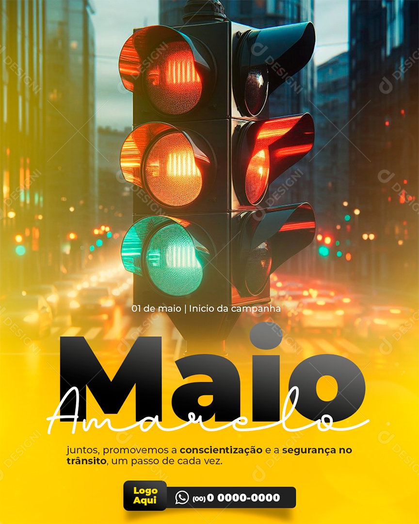 Maio Amarelo Social Media PSD Editável