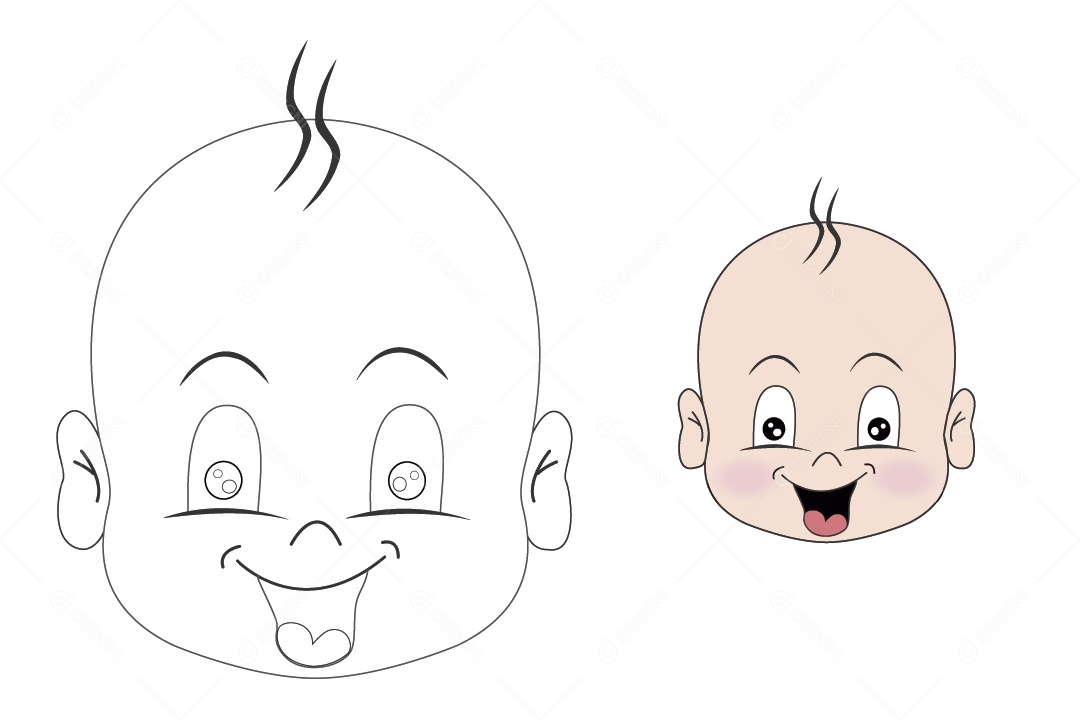 Desenho de bebê para colorir