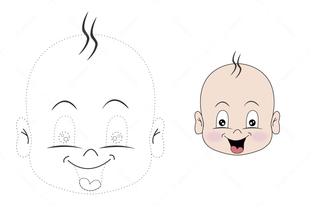 Desenho de bebê para colorir