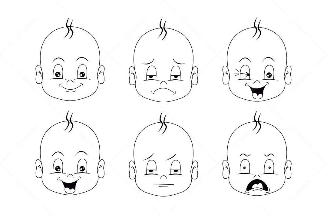 Desenho de bebê para colorir