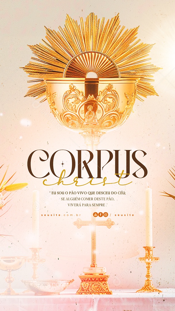 Story Corpus Christi 30 de Maio Viverá para Sempre Social Media PSD Editável