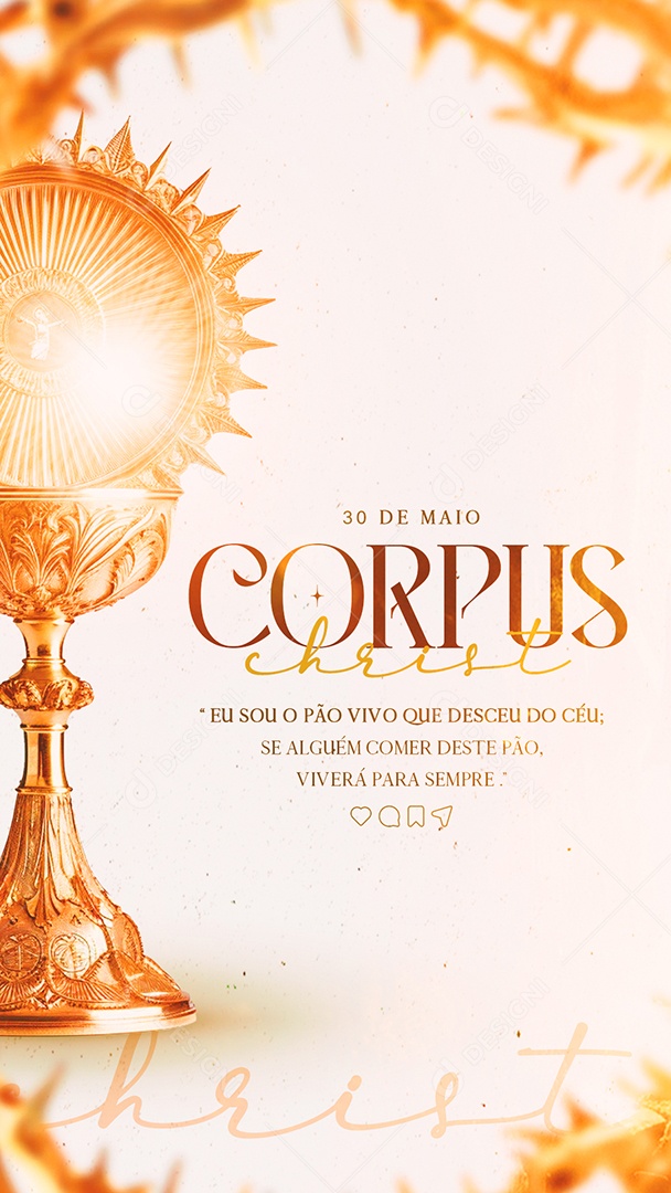 Story Corpus Christi 30 de Maio Social Media PSD Editável