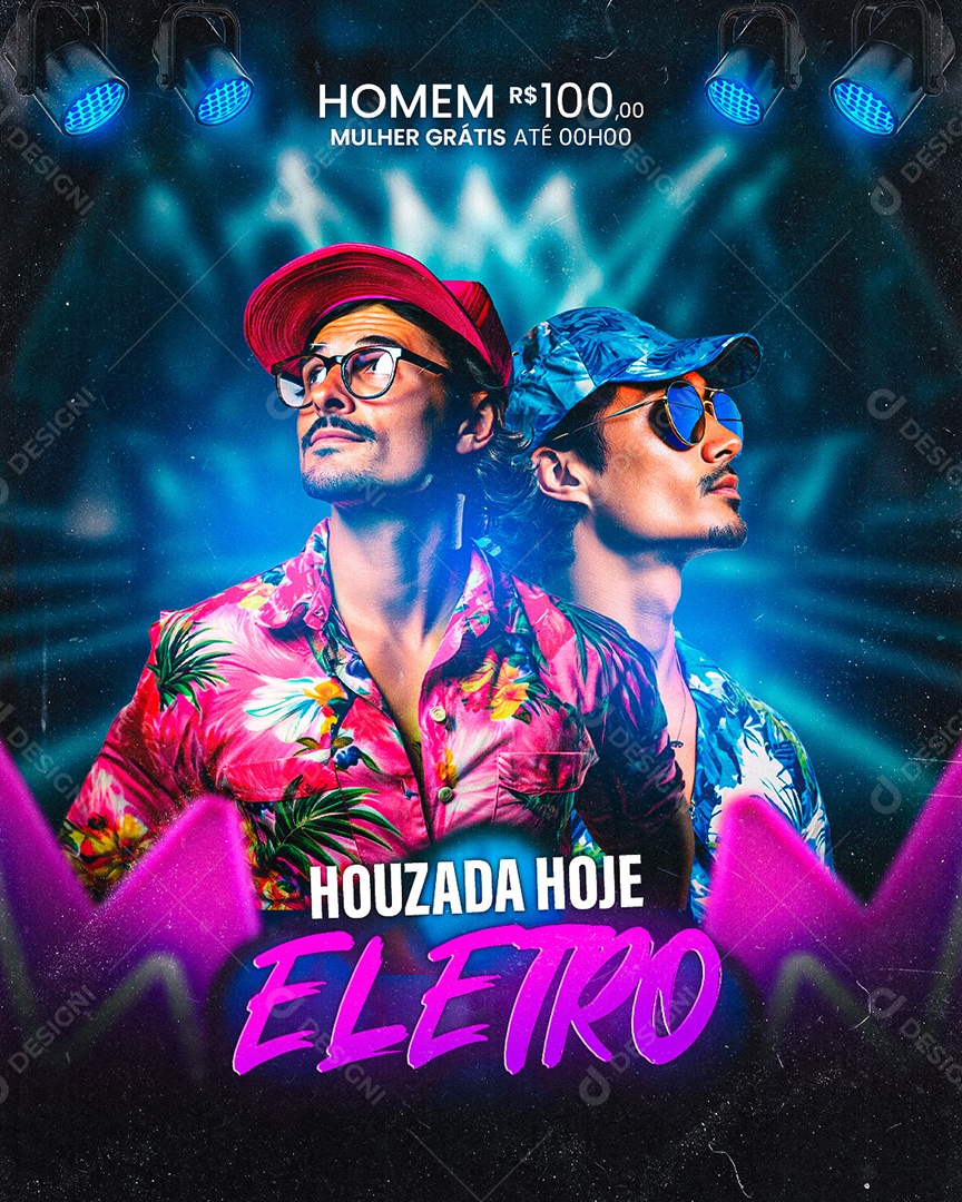 Flyer Houzada Hoje Eletro Social Media PSD Editável