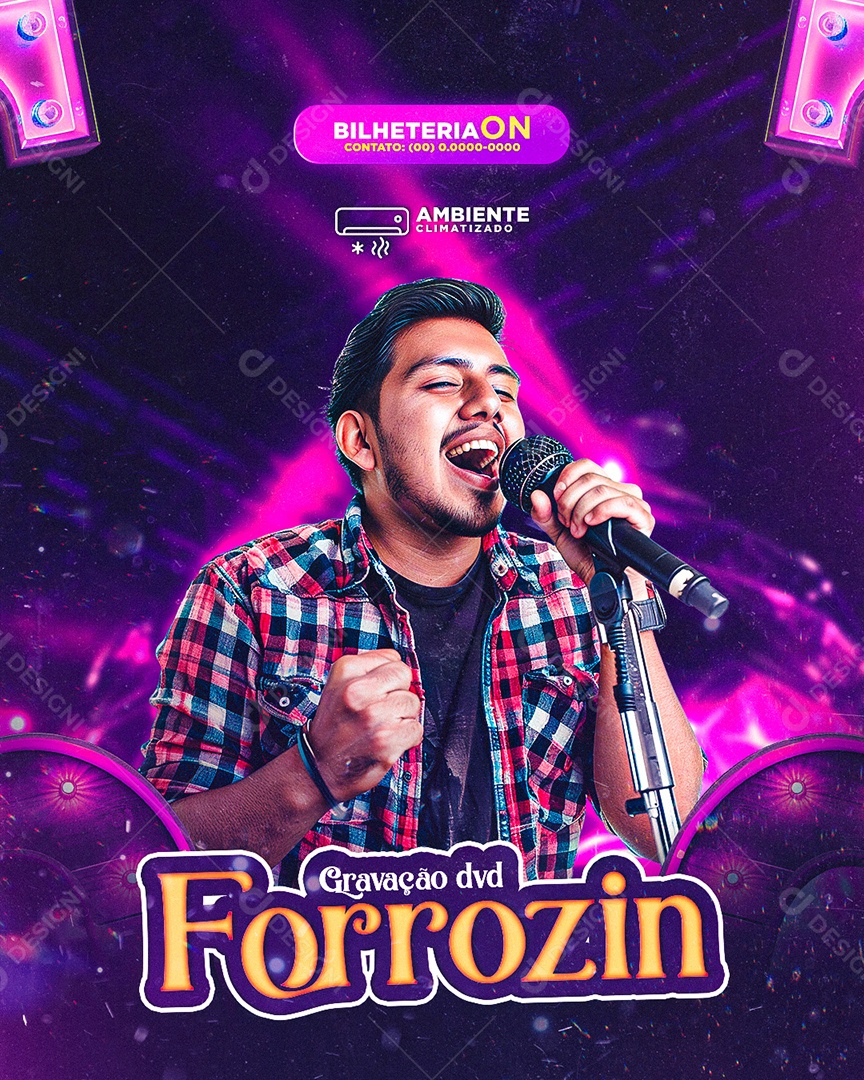 Flyer Gravação Dvd Forrozin Social Media PSD Editável
