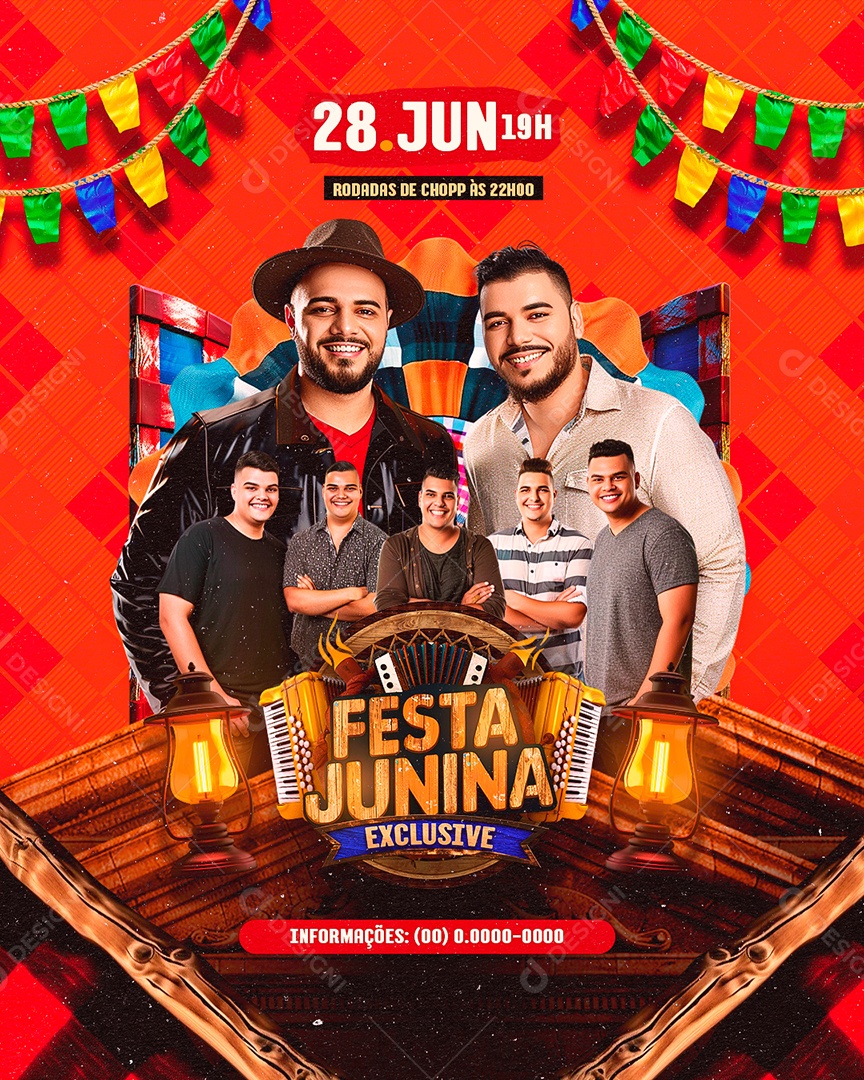 Flyer Festa Junina Exclusive Social Media PSD Editável