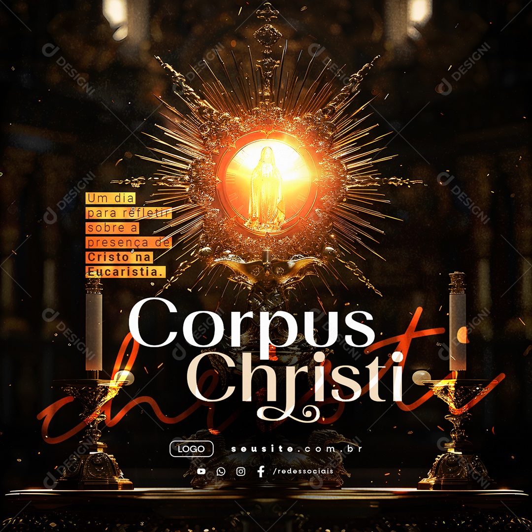 Dia de Corpus Christi 30 de Maio Social Media PSD Editável