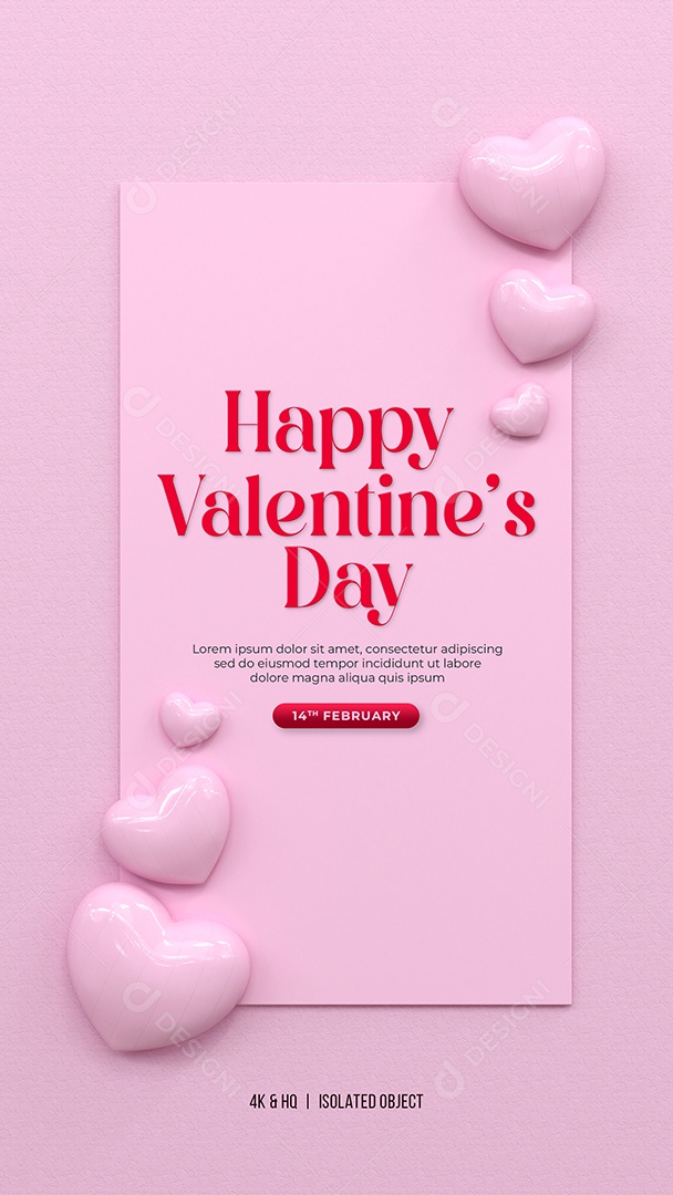 Story Dia dos Namorados 14 de Fevereiro Social Media PSD Editável
