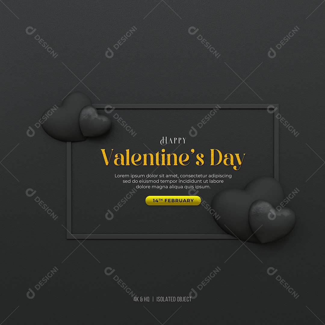 Dia dos Namorados 14 de Fevereiro Social Media PSD Editável