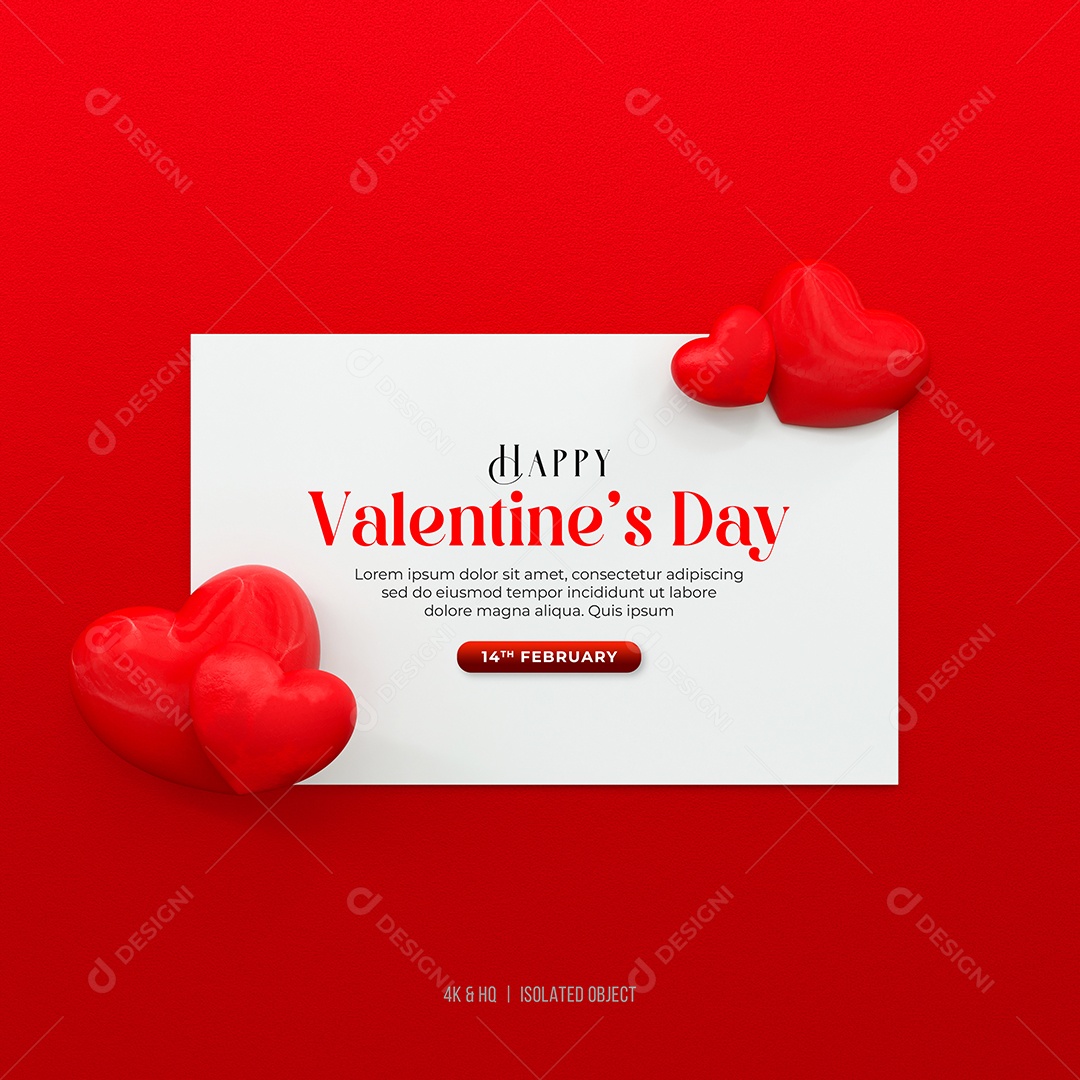Dia dos Namorados 14 de Fevereiro Social Media PSD Editável