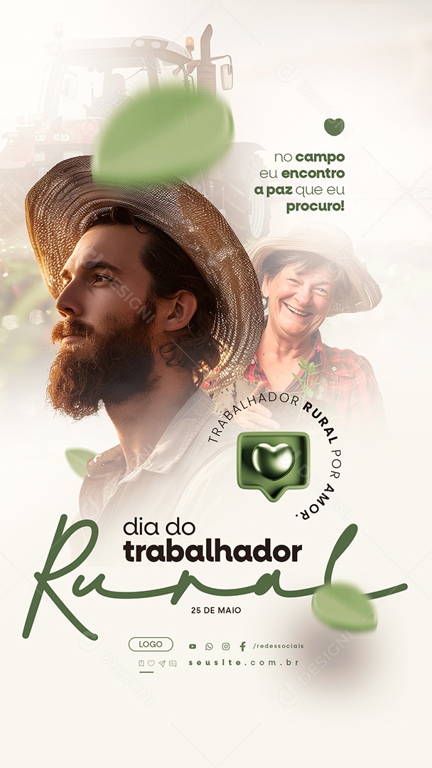 Story Social Media Dia do Trabalhador Rural 25 de Maio PSD Editável