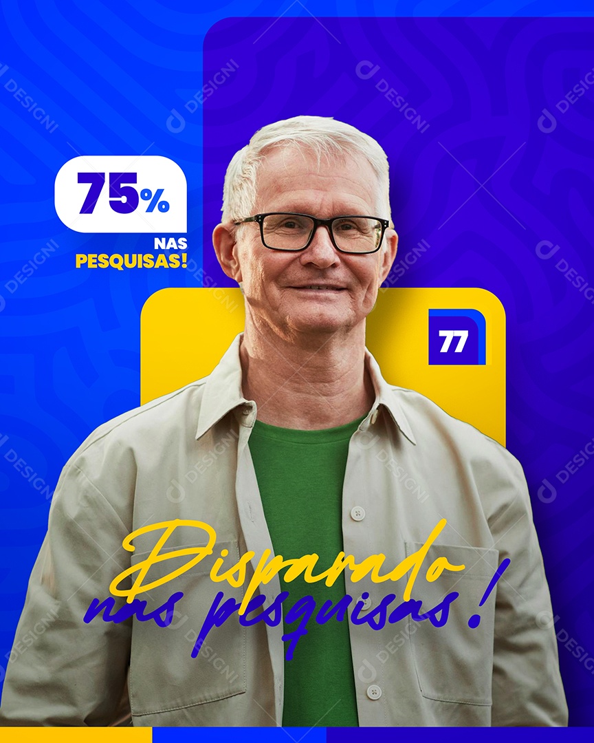 Campanha Eleitoral Política Eleição Pesquisa Prefeito Vereador Social Media PSD Editável