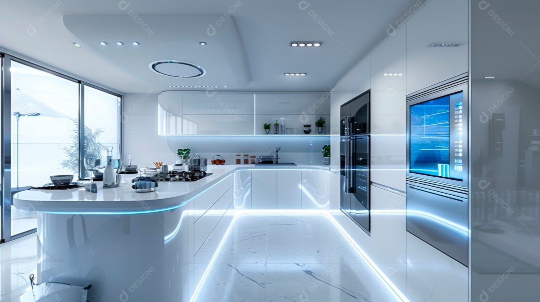 Design de interiores de realidade virtual.