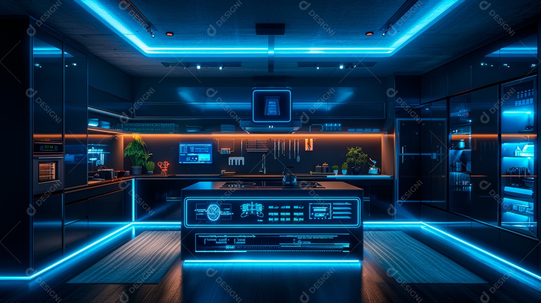 Design de interiores de realidade virtual.