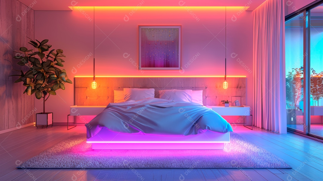 Design de interiores de realidade virtual.