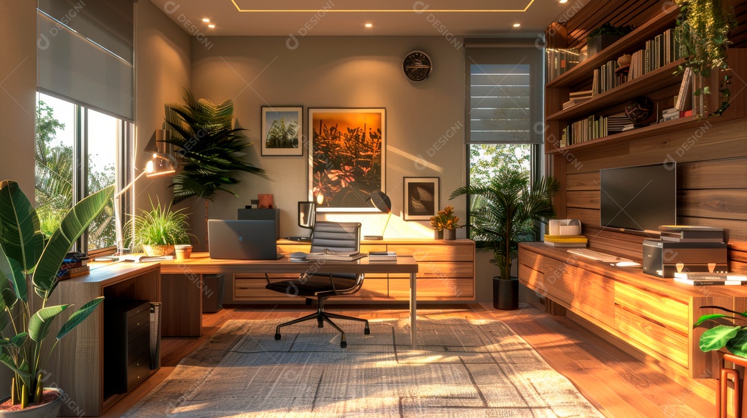 Design de interiores de realidade virtual.