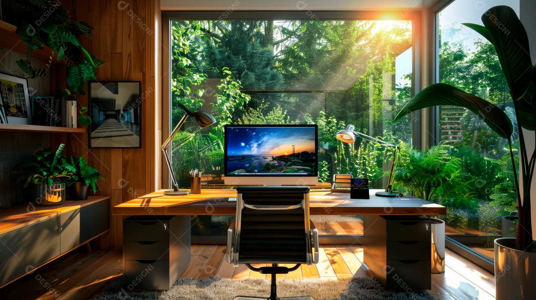 Design de interiores de realidade virtual.