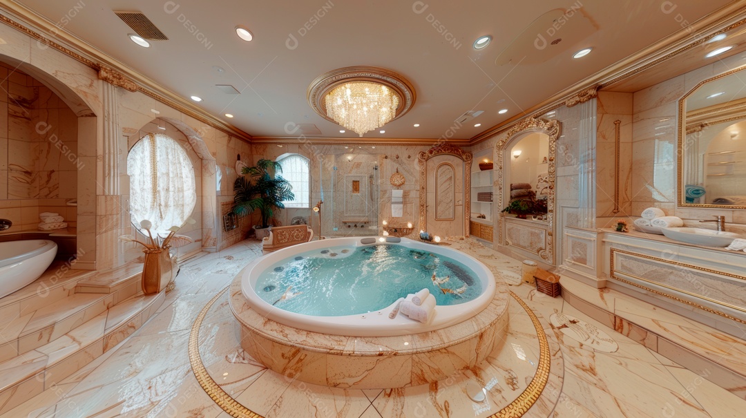 Design de interiores de realidade virtual.