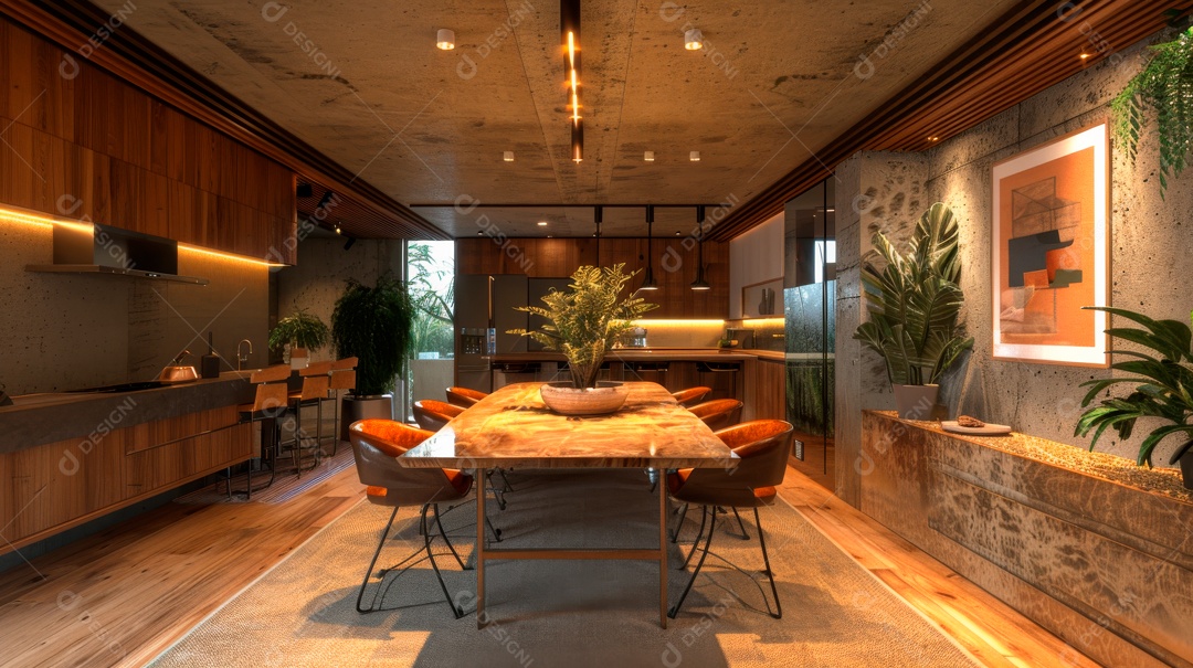 Design de interiores de realidade virtual.