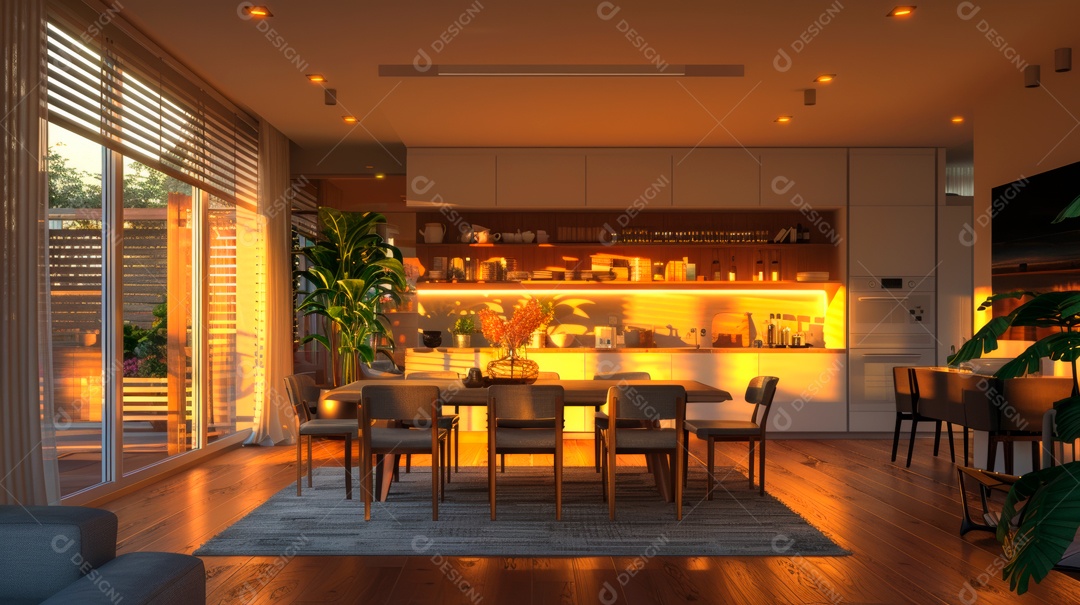 Design de interiores de realidade virtual.