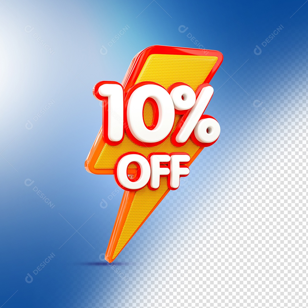 Desconto 10% OFF Elemento 3D para Coposição PSD