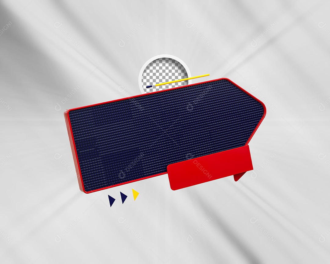 Placa de Desconto Elemento 3D para Composição PSD