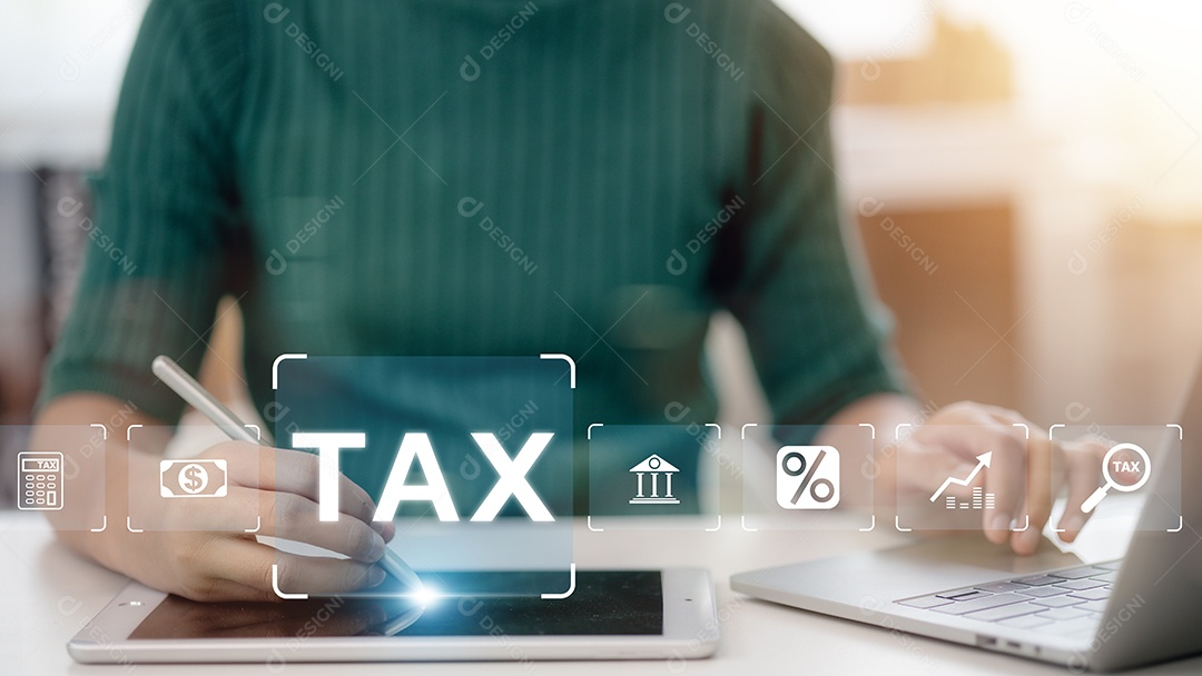 Computador para preencher declarações de imposto de renda pessoal e pagar impostos online