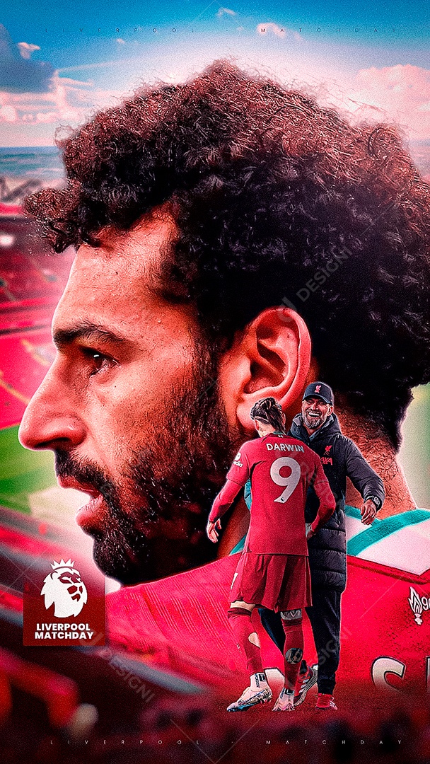 Flyer Liverpool Matchday Story Social Media PSD Editável