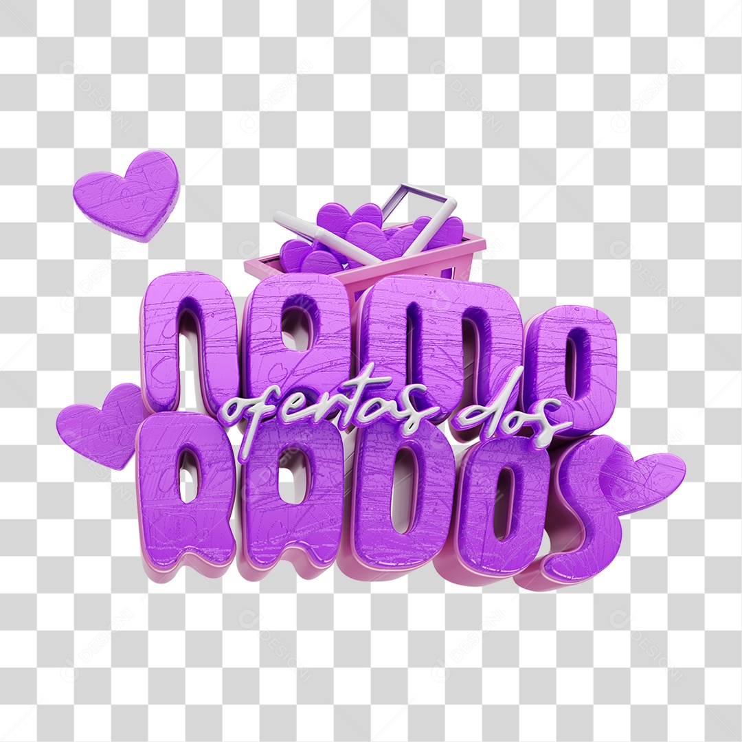 Selo 3D Ofertas dos Namorados PNG Transparente