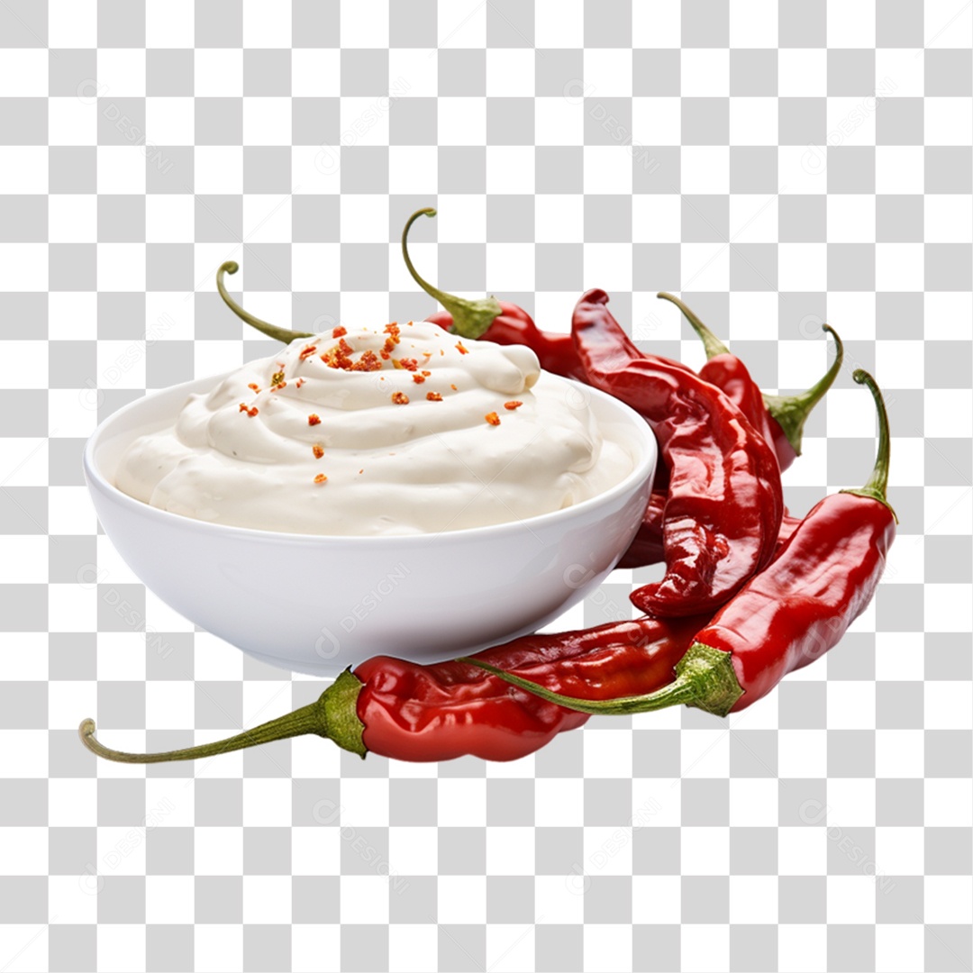Pimenta com Molho PNG Transparente