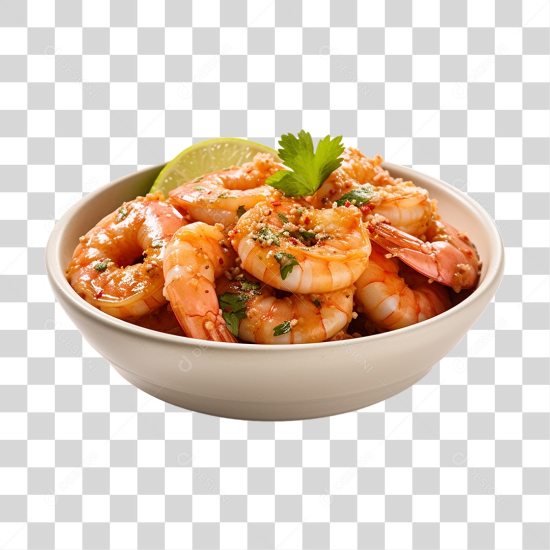 Porção de Camarões PNG Transparente