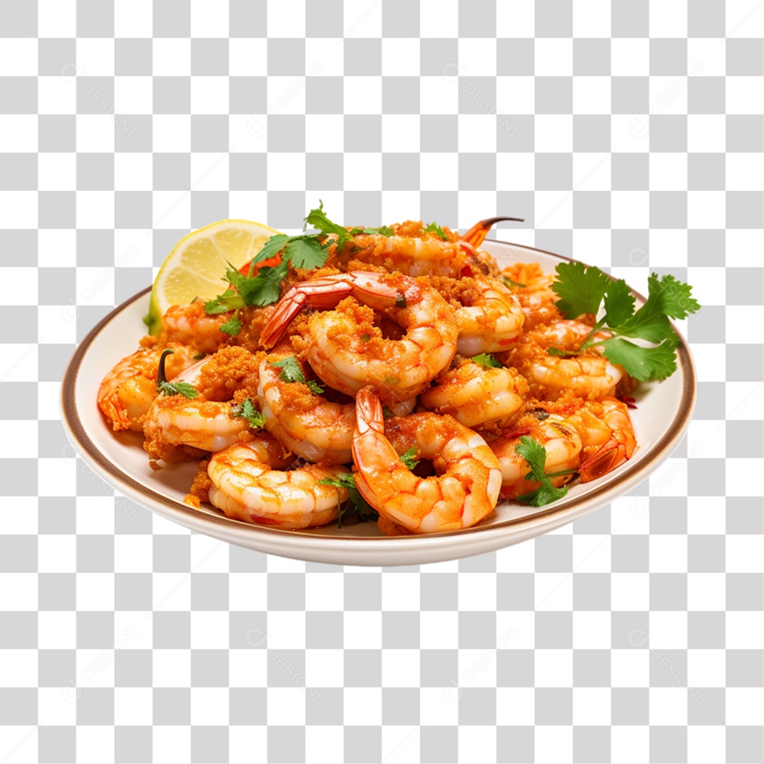 Porção de Camarões PNG Transparente