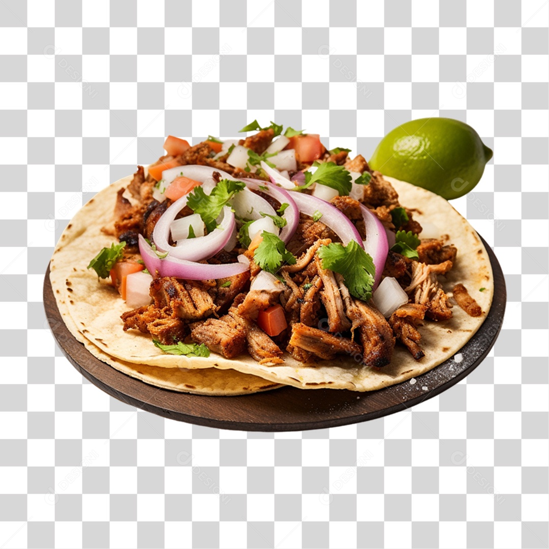 Prato Porção da Culinária Mexicana PNG Transparente