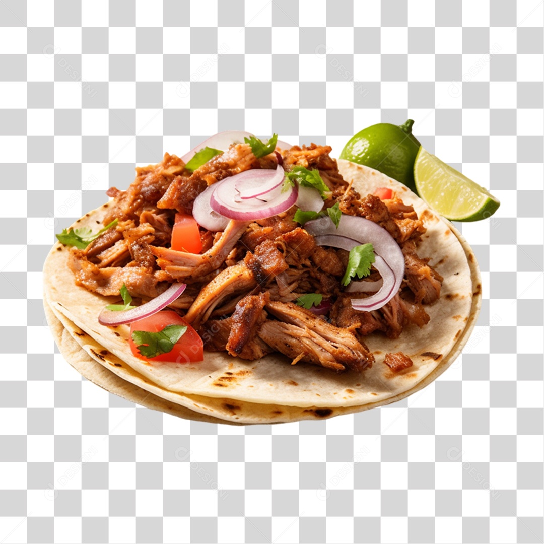 Prato Porção da Culinária Mexicana PNG Transparente