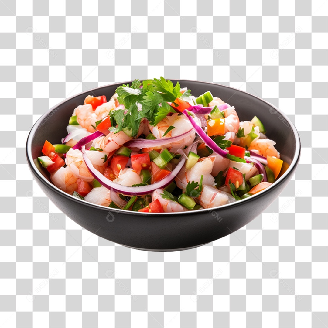 Ceviche Prato da Culinária Peruana PNG Transparente