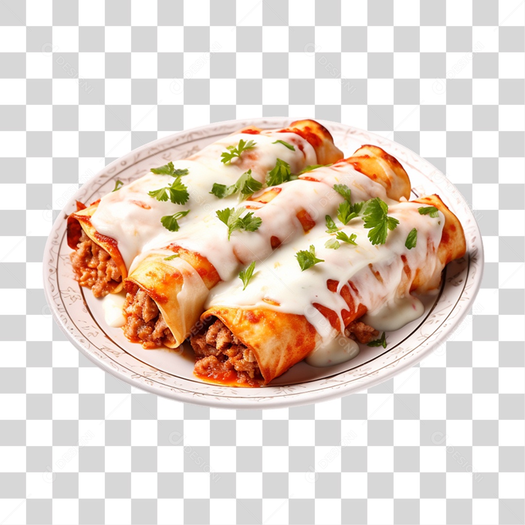 Enchilada Prato Porção da Culinária Mexicana PNG Transparente