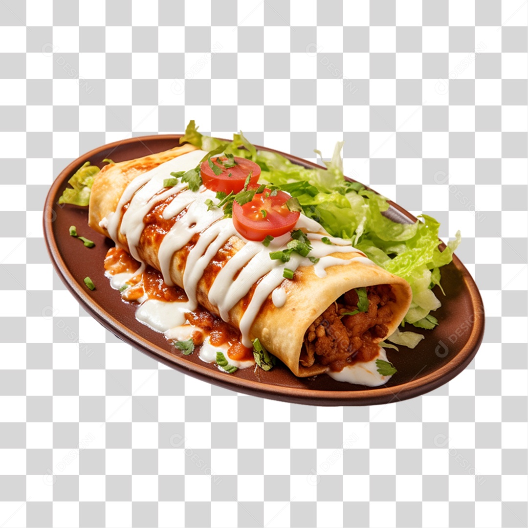 Enchilada Prato Porção da Culinária Mexicana PNG Transparente