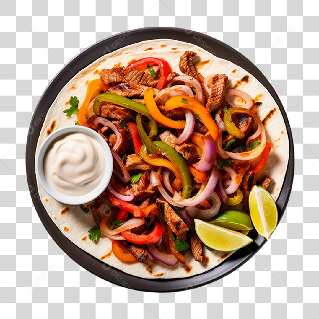 Prato Porção da Culinária Mexicana PNG Transparente